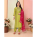 Picture of Amazing Silk Dark Khaki Readymade Salwar Kameez