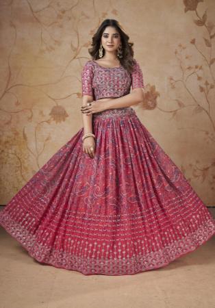 Picture of Wonderful Georgette Rosy Brown Lehenga Choli