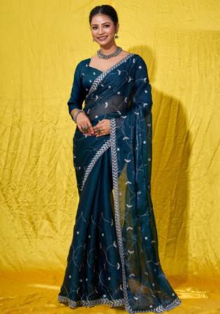 Picture of Radiant Silk Midnight Blue Saree