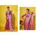 Picture of Stunning Silk Pale Violet Red Saree