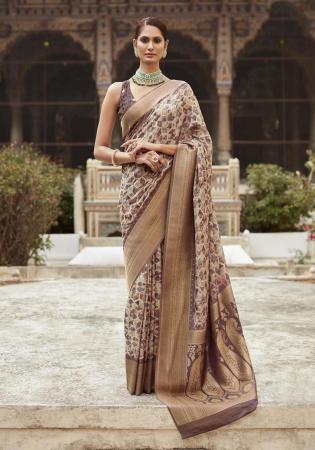 Picture of Amazing Silk Plum Saree