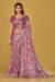 Picture of Statuesque Chiffon & Brasso Pale Violet Red Saree