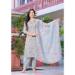 Picture of Beautiful Linen Dark Sea Green Readymade Salwar Kameez