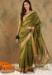 Picture of Appealing Cotton & Organza Dark Olive Green Saree