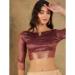 Picture of Appealing Cotton & Organza Maroon Saree