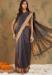 Picture of Beautiful Cotton & Organza Navy Blue Saree