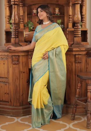 Picture of Comely Silk Yellow Saree