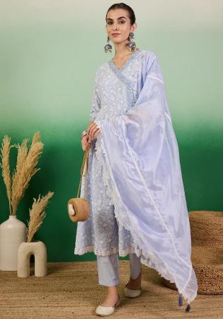 Picture of Ravishing Cotton Plum Readymade Salwar Kameez