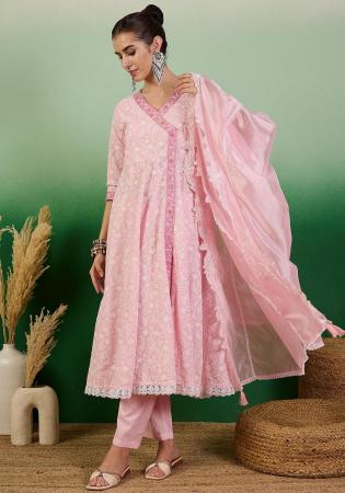 Picture of Resplendent Cotton Pink Readymade Salwar Kameez