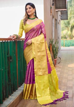 Picture of Appealing Silk Plum Saree