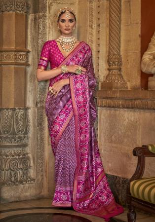 Picture of Superb Silk Medium Purple Saree
