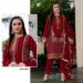 Picture of Magnificent Georgette Maroon Straight Cut Salwar Kameez