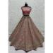 Picture of Well Formed Net Grey Lehenga Choli