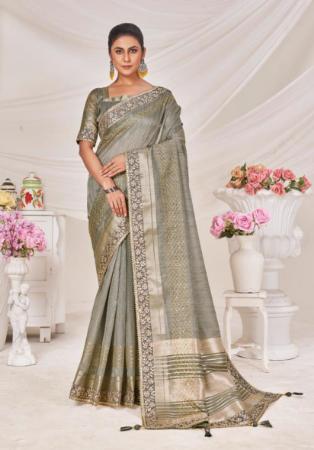 Picture of Sightly Silk Grey Saree