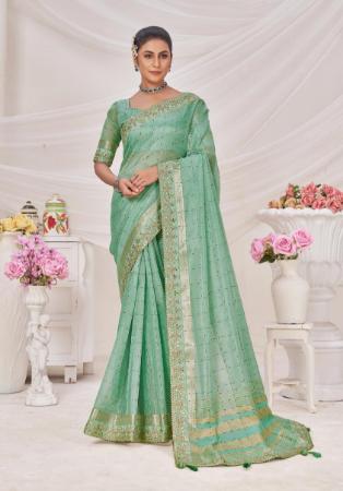 Picture of Marvelous Silk Dark Sea Green Saree