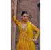 Picture of Georgette Dark Golden Rod Anarkali Salwar Kameez