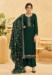 Picture of Organza Dark Slate Grey Straight Cut Salwar Kameez