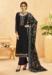 Picture of Beautiful Organza Black Straight Cut Salwar Kameez