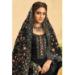 Picture of Beautiful Organza Black Straight Cut Salwar Kameez