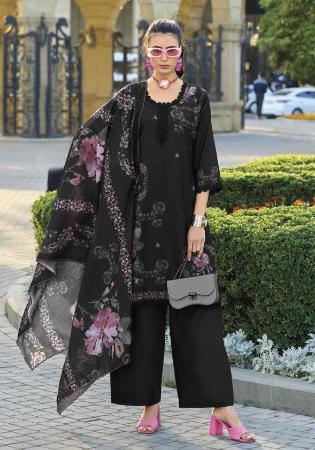 Picture of Resplendent Cotton Black Readymade Salwar Kameez