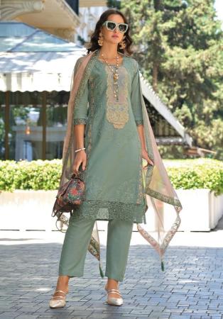 Picture of Elegant Cotton Dim Gray Readymade Salwar Kameez