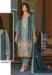 Picture of Chiffon Dark Sea Green Straight Cut Salwar Kameez