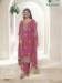 Picture of Silk & Organza Indian Red Straight Cut Salwar Kameez