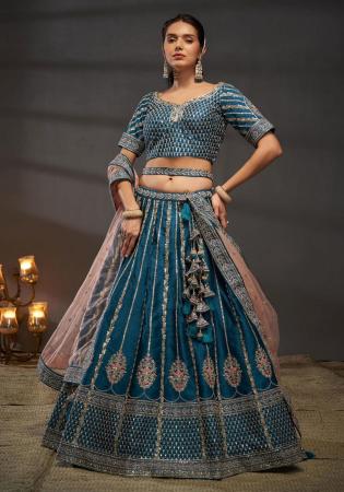 Picture of Amazing Silk Midnight Blue Lehenga Choli