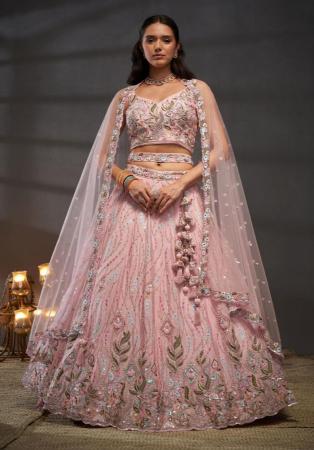 Picture of Shapely Silk Rosy Brown Lehenga Choli