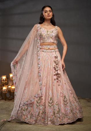 Picture of Bewitching Silk Tan Lehenga Choli