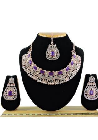 Picture of Marvelous Chiffon Purple Necklace Set