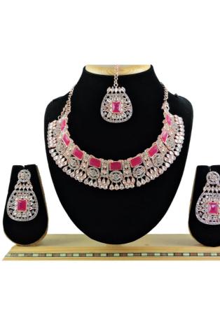 Picture of Classy Chiffon Brown Necklace Set