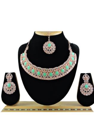 Picture of Fascinating Chiffon Rosy Brown Necklace Set