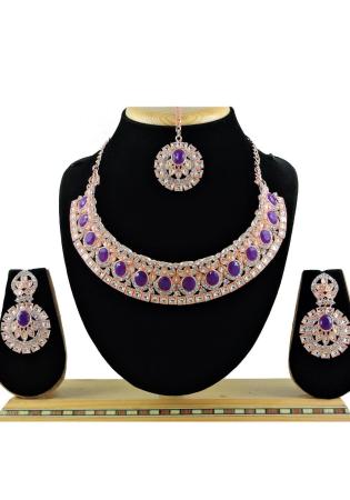 Picture of Charming Chiffon Plum Necklace Set