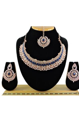 Picture of Charming Chiffon Navy Blue Necklace Set