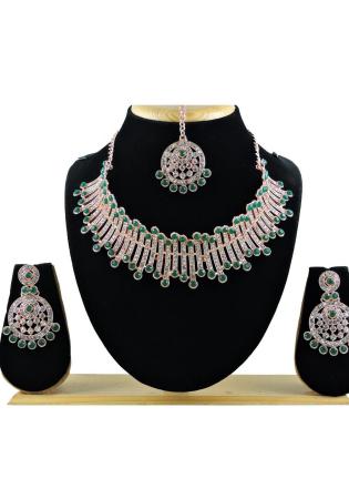 Picture of Splendid Chiffon Sea Green Necklace Set