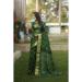 Picture of Well Formed Silk Dark Olive Green Saree