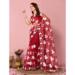 Picture of Amazing Net Fire Brick Saree