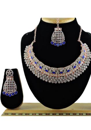 Picture of Shapely Midnight Blue Necklace Set