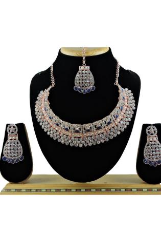 Picture of Well Formed Indigo Necklace Set