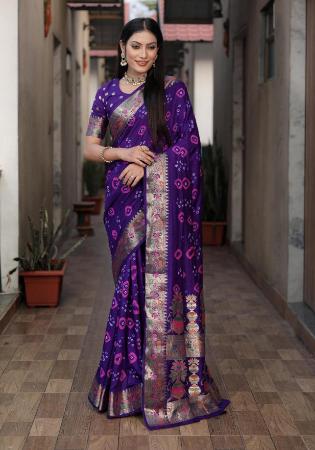 Picture of Sightly Silk Midnight Blue Saree