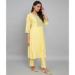 Picture of Excellent Silk Lemon Chiffon Readymade Salwar Kameez