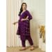 Picture of Excellent Silk Purple Readymade Salwar Kameez