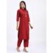 Picture of Magnificent Cotton Fire Brick Readymade Salwar Kameez