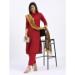 Picture of Magnificent Cotton Fire Brick Readymade Salwar Kameez