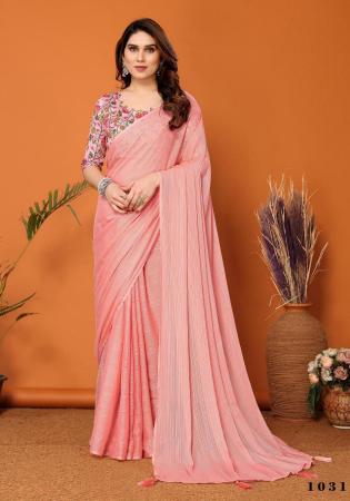 Picture of Delightful Chiffon & Silk Wheat Saree