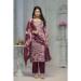 Picture of Rayon & Cotton Brown Readymade Salwar Kameez