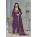 Picture of Rayon & Cotton Purple Readymade Salwar Kameez