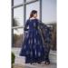 Picture of Chiffon Dark Slate Blue Readymade Salwar Kameez