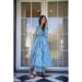 Picture of Fine Chiffon Sky Blue Readymade Salwar Kameez